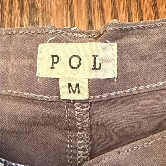 POL Patchwork Distressed Cotton Cropped Pants Boho Lagenlook Size M - Picture 2 of 16